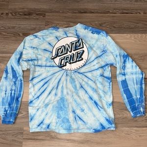Santa Cruz large shirt, dark and light blue, brand new
